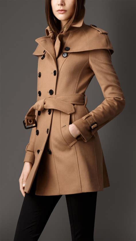 double wool twill coat burberry|burberry cashmere cape coat.